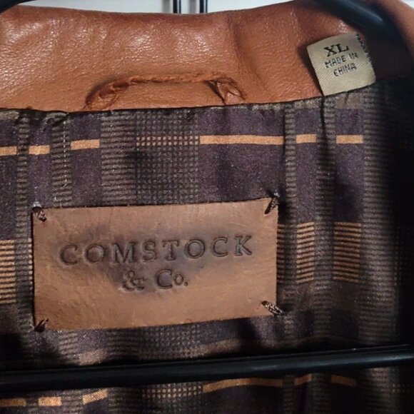 VTG Robert Comstock & Co Lambskin Leather Jacket XL Motorcycle Bomber Flight - Picture 10 of 16